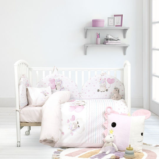 Nima Cotton Baby Quilt 100x140cm Multicolour