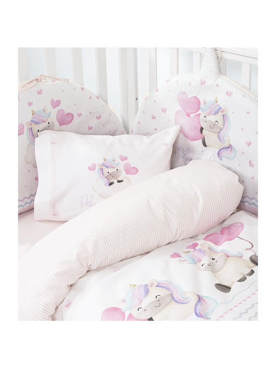 Nima Cotton Baby Quilt 100x140cm Multicolour