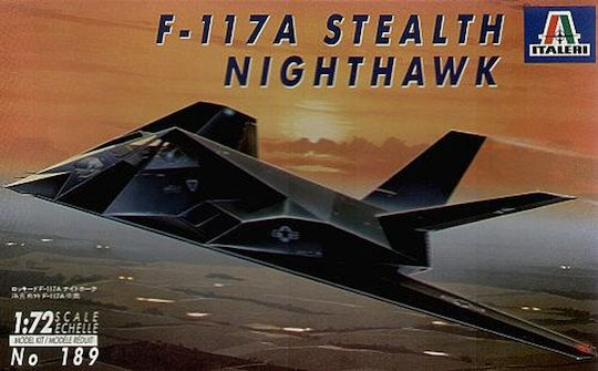 Italeri Military F117a Modeling Figure Car in Scale 1:72 28x19x4.5cm.