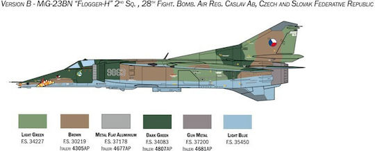 Italeri Φιγούρα Μοντελισμού Αεροπλάνο MiG-27 MiG-23BN Flogger σε Κλίμακα 1:48