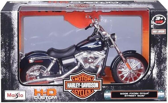 Maisto Harley Davidson FXDBI Dyna Street Bob '06 Modeling Figure Blue 200.6cm.
