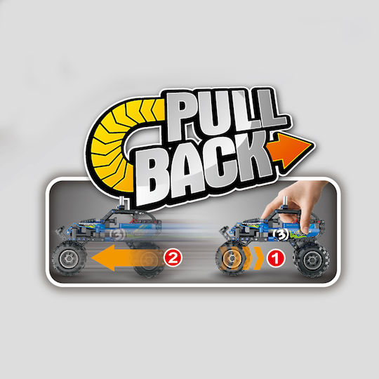 Qihui Mechanical Master - Blue Pull Back Off-Road Φιγούρα Μοντελισμού Μπλε 193 Κομματιών 15x9x10εκ.