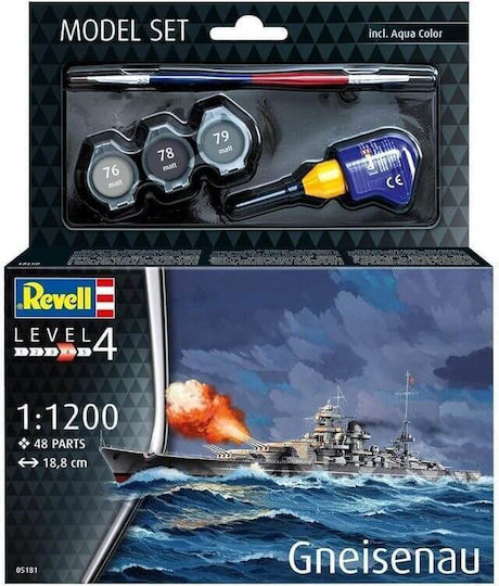 Revell Battleship Φιγούρα Μοντελισμού 48 Κομματιών σε Κλίμακα 1:1200 με Κόλλα και Χρώματα 18.8x3εκ.