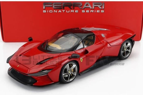 Bburago Ferrari Ferrari Daytona SP3 Closed Top 2022 Rosso Corsa Red Exclusive Modeling Figure Car Red in Scale 1:18 26x13x7cm.