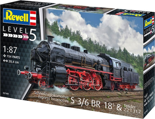 Revell 02168 Express Locomotive S3/6 Br18 Tender 1:87 Level 5