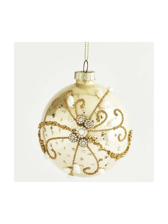 Set 4 Goldfarben Glasartige Kugel Ornamente 8cm Set 4 Goldfarben Glasartige Kugel Ornamente 8cm