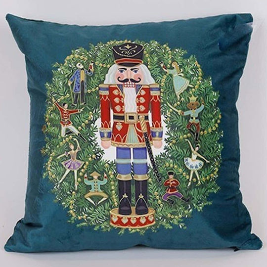 Eurolamp Коледна Декоративна Възглавница Квадрат Зелен 40x40cm