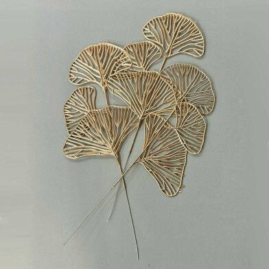 Φύλλο Ginkgo Biloba Μεταλλικό Διακοσμητικό Τούρτας 1 Τεμ