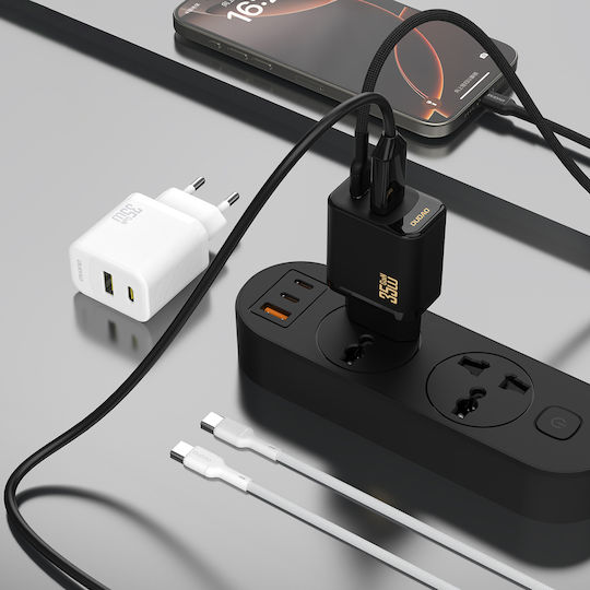 Dudao Charger Without Cable GaN with USB-A Port and USB-C Port 35W Power Delivery Whites (A27 Max)