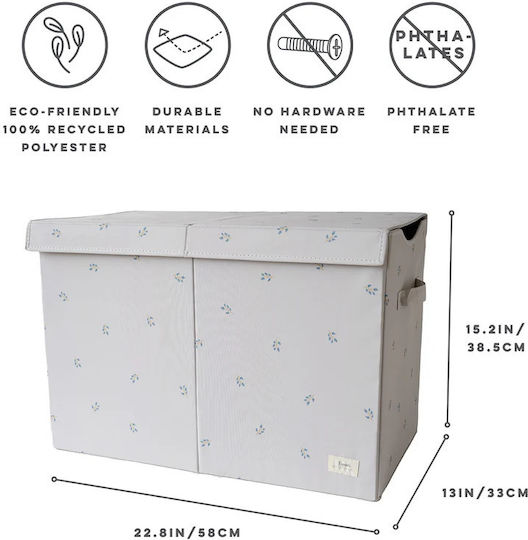 3 Sprouts Children's Storage Box made of Fabric Gray 38.7cm 1pcs