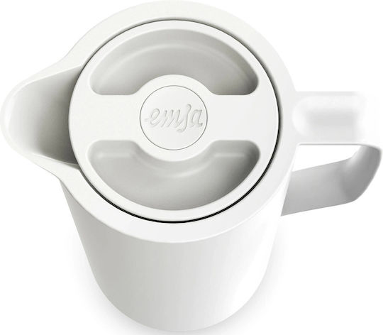 Emsa Quick Press Κανάτα Θερμός Γυάλινο 1lt White