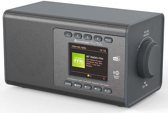 Soundmaster IR7000TI Επιτραπέζιο Ραδιόφωνο DAB+ με Bluetooth Γκρι