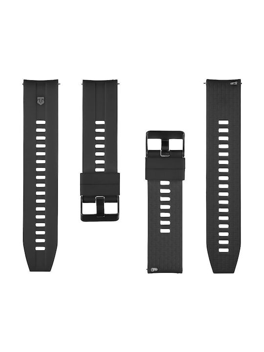 Tactical Curea Silicon Negru (Universal 22mm)