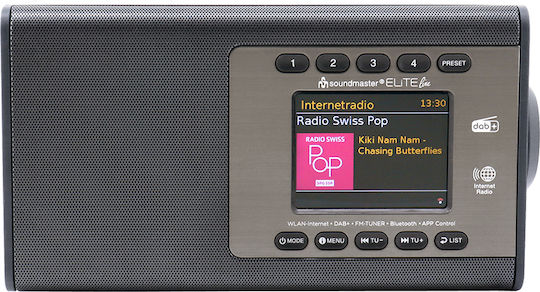 Soundmaster IR7000TI Επιτραπέζιο Ραδιόφωνο DAB+ με Bluetooth Γκρι