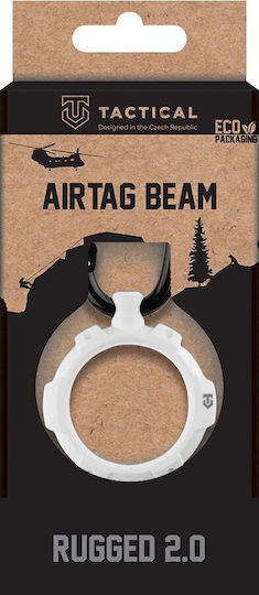 Tactical Beam Rugged Θήκη Μπρελόκ Σιλικόνης για AirTag σε Λευκό χρώμα