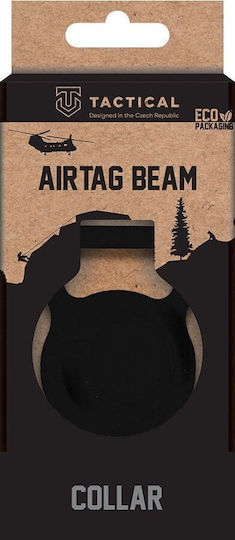 Tactical Beam Pet Collar Case Silicone for AirTag in Black color