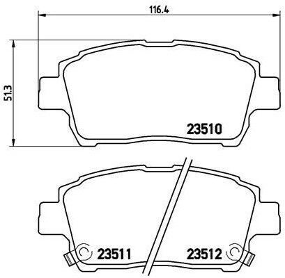 Brembo P83051 Bremsbelag Set Für Auto Bremsbeläge & Bremsscheiben