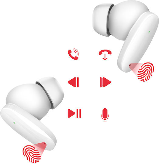 Swissten Sonic In ear Bluetooth хендсфри Слушалки с Кутийка за Зареждане Бял