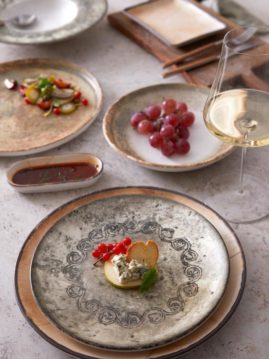 Kutahya Porselen Serving Platter Rectangular made of Porcelain Beige 35x15cm