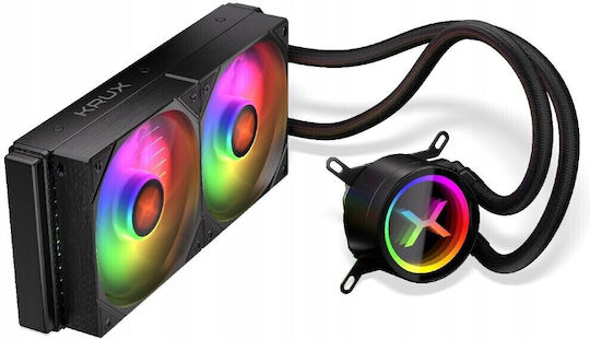 Krux HydroX 240 ARGB Υδρόψυξη AIO CPU με 2 Ανεμιστήρες 120mm