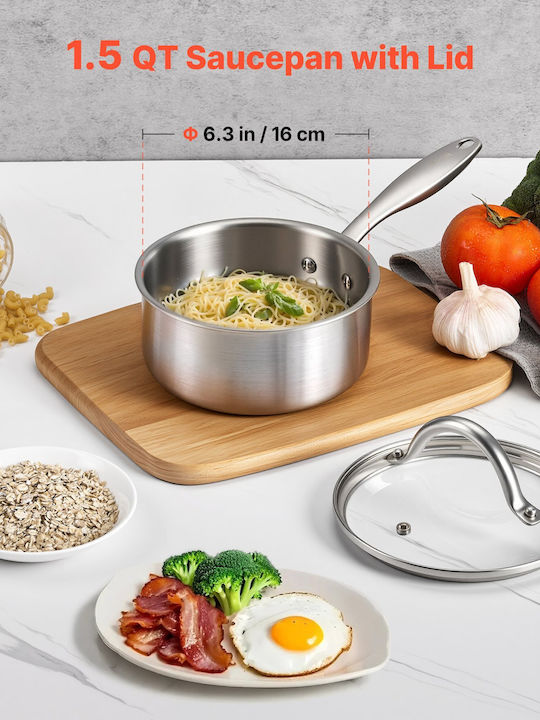 Vevor Κατσαρολάκι Γάλακτος 1.5lt / 16cm