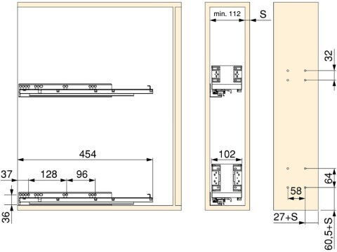 Emuca Bar Station with Dimension 20x20x20cm