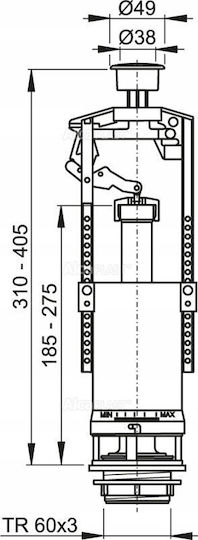 C2000-chrom Alca Valve Operation Stop Compact Z.sp.stop.komp-komfort