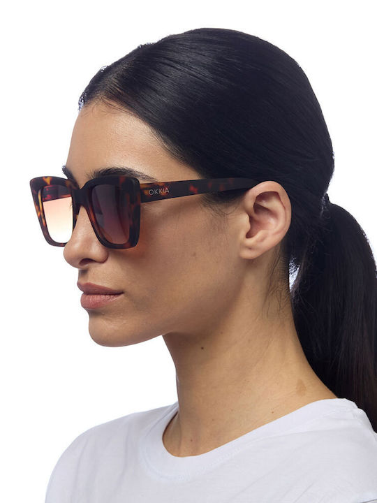 Okkia Unisex Sunglasses with Brown Frame and Brown Lens