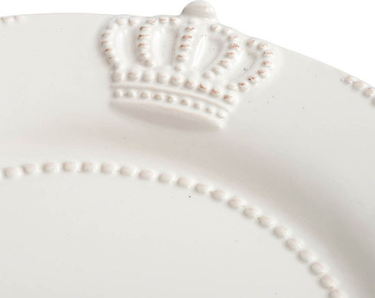 Artekko Crown Serving Platter White with Diameter 29cm