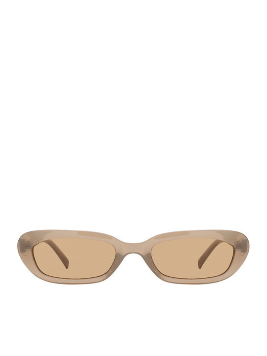 Firenze Women's Sunglasses with Beige Horn-Rimmed Frame and Brown Lenses SP-3018-1