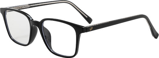 Brescia Premium Schwarze Blaulichtblockierende Brille