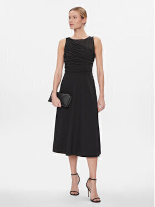 Summer Midi Evening Dress Black