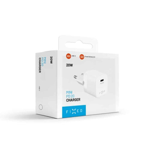 Fixed Φορτιστής Χωρίς Καλώδιο με Θύρα USB-C 20W Power Delivery Λευκός (Mini)