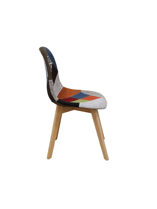 Dining Room Fabric Chair Patchwork 65x63x47cm