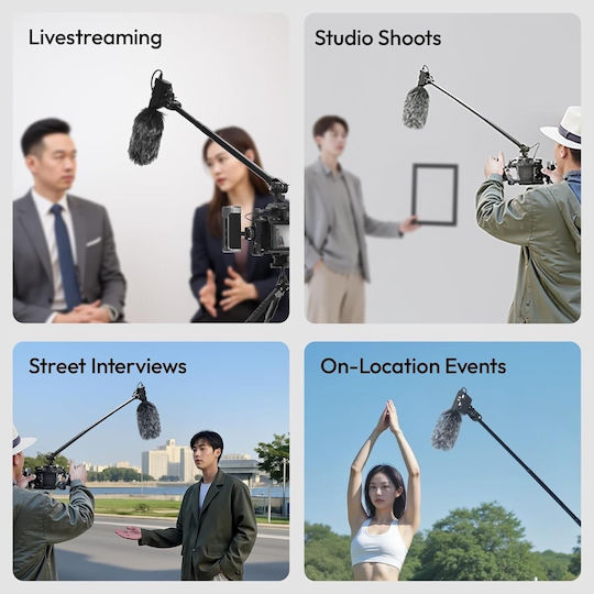 Ulanzi Zj08 Extendable Cold Shoe Mic Arm Pole