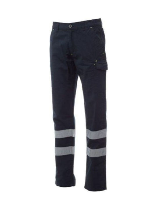 Payper Pantaloni De Lucru Worker Winter Reflex Cu Elemente Reflectorizante Albastru Marin Din Bumbac