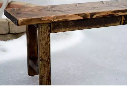 SteweHome Ess- und Küchenstühle Ξύλινος Πάγκος Rustic Αισθητική Φυσική Καρυδί Απόχρωση