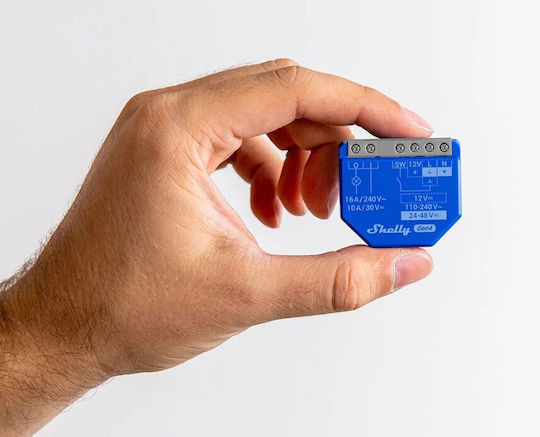 Shelly 1 Gen4 Smart Switch 1 Καναλιού Wi-Fi, Bluetooth & ZigBee 16A 2τμχ