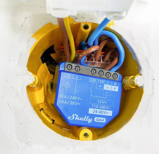 Shelly 1 Gen4 Smart Switch 1 Καναλιού Wi-Fi, Bluetooth & ZigBee 16A 2τμχ