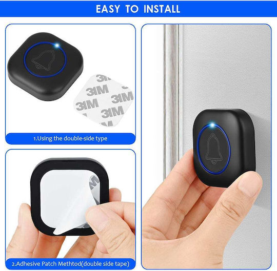 Techsuit Wireless Door Bell Black
