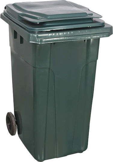 Sidirela Plastic Coș de gunoi Deșeuri Coșuri de gunoi cu roți 240lt Verdeț