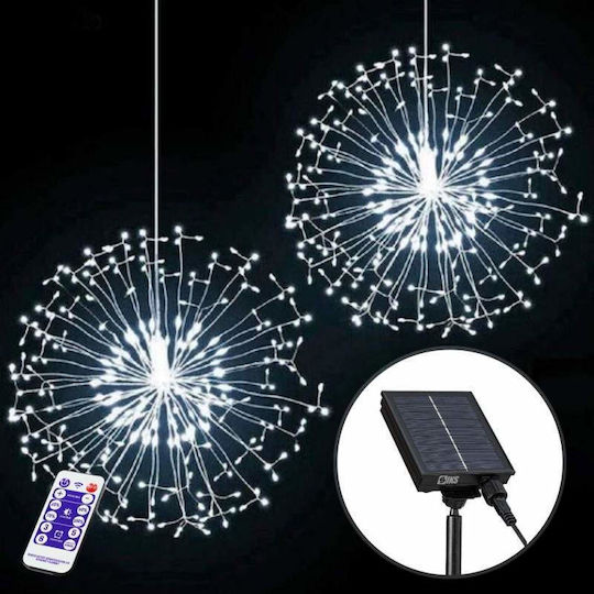 Lămpițe LED 5m. Alb rece Solare tip Focuri de artificii 1buc