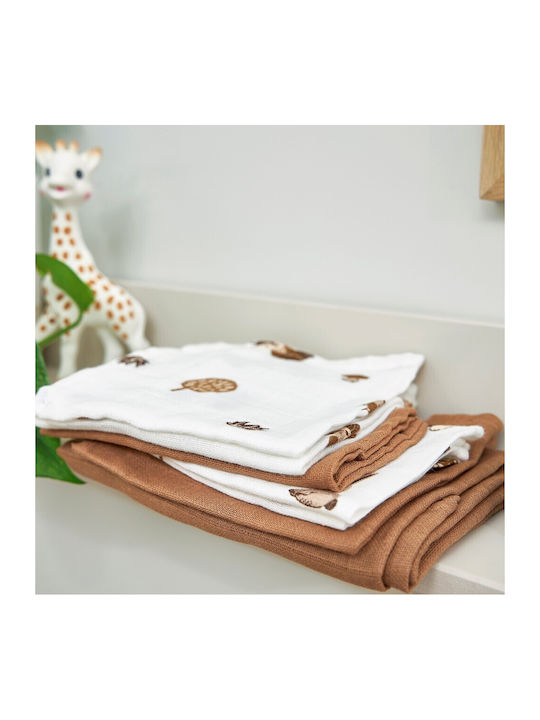 Meyco Muslin Shoulder Burp Cloths 30x30cm. 3pcs