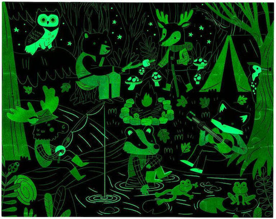 Stephen Joseph Kids Puzzle 48 Pieces Glow In Dark Outdoor