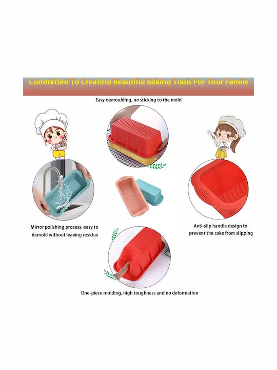 Silicone Bakeware Tins & Trays Rectangular Medium Turquoise