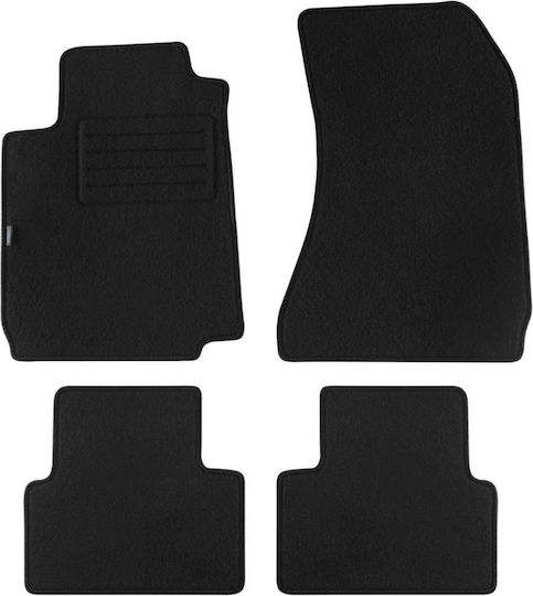 Petex Satz Vorder- und Hintermatten 4Stück aus Teppichboden für Alfa Romeo Alfa 159 2005-2011 Schwarz
