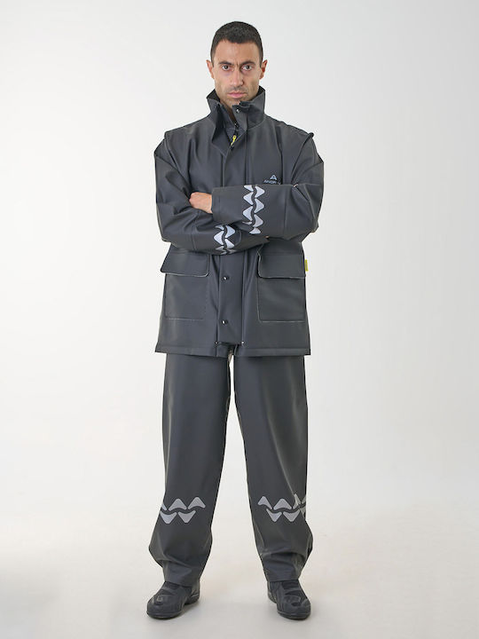 Anorak Street R-II Long Men's Waterproof Riding Jacket & Pants Set Black