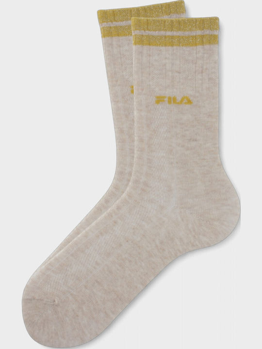 FILA Kids' Socks Sport Beige, Yellow, Light Blue 3 Pairs