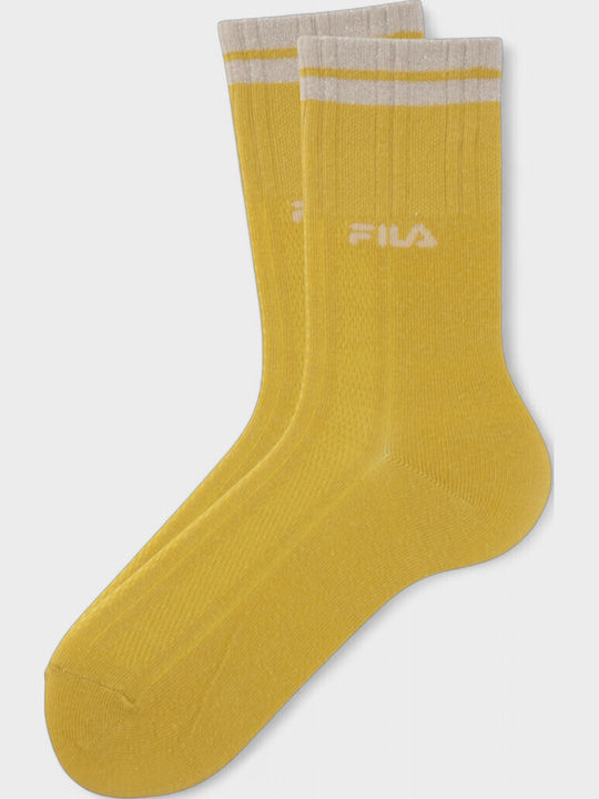 FILA Kids' Socks Sport Beige, Yellow, Light Blue 3 Pairs