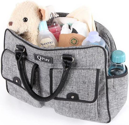 Q Play Wickeltasche-Wickeltasche Schulter/Hand Gray